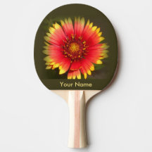 Buntes WildblumePing Pong Paddel