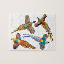 Buntes wildes Fasan-Puzzlespiel