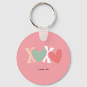 Buntes "XOXO" Valentinstag Schlüsselanhänger