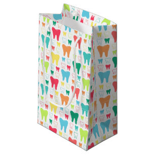 Buntes Zahn-Muster Kleine Geschenktüte