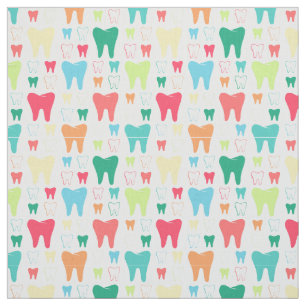 Buntes Zahn-Muster Stoff