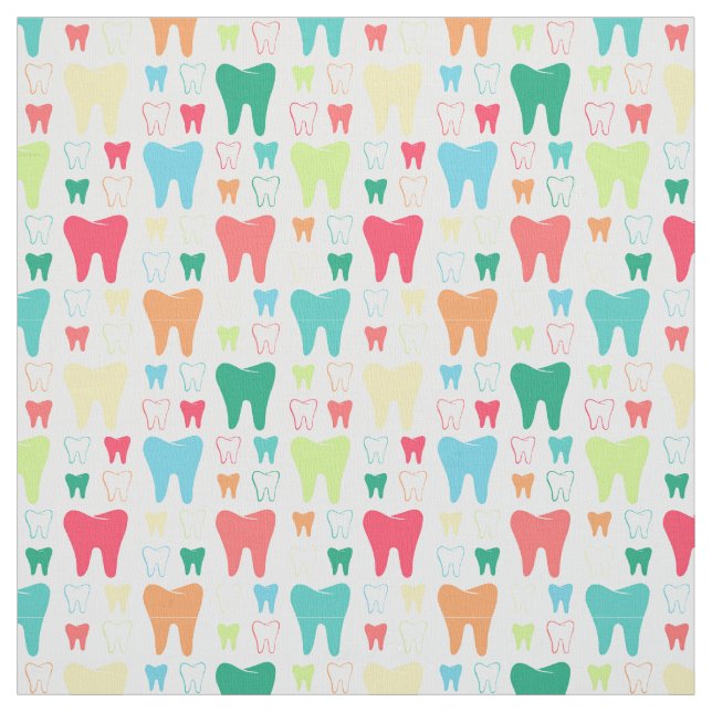 Buntes Zahn-Muster Stoff (Muster)