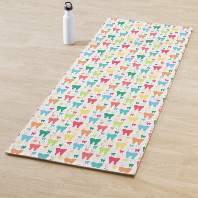 Buntes Zahn-Muster Yogamatte (Beispiel)