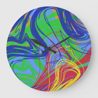 Buntes Zifferblatt Große Wanduhr