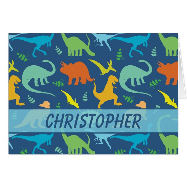 Buntes zu personifizieren Dinosaurier-Muster (Vorderseite (Horizontal))