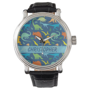 Buntes zu personifizieren Dinosaurier-Muster Armbanduhr