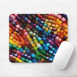 BUNTGEFÄRBTE KUNSTSTOFFPERLEN MOUSEPAD