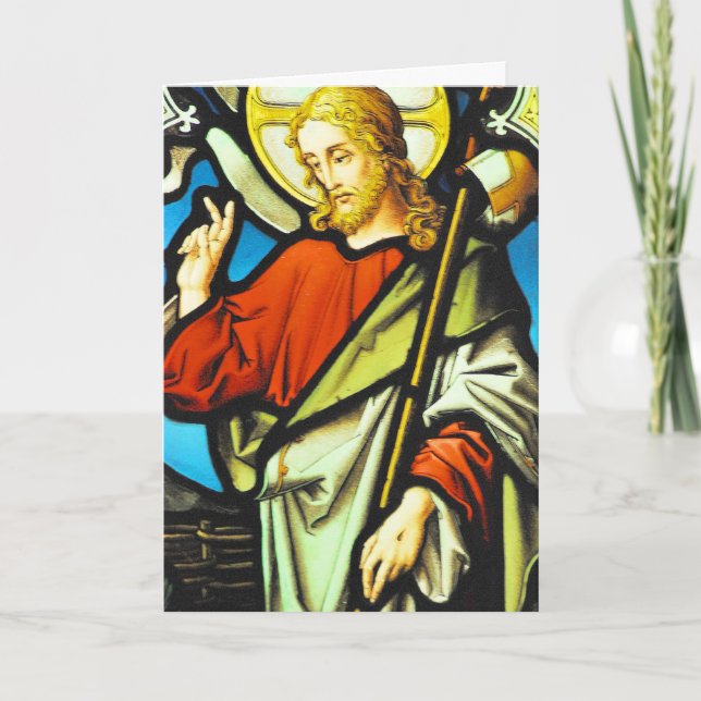 Buntglas #5 feiertagskarte (Vorderseite)