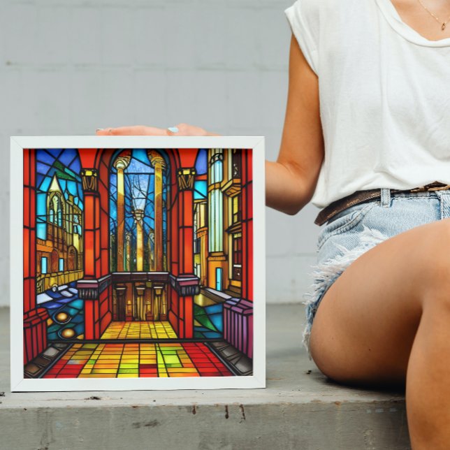 Buntglas-Abtei Digitale Kunst Poster (Von Creator hochgeladen)