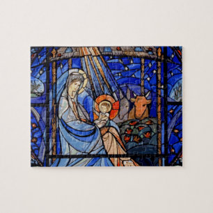 Buntglas-Art-Geburt Christi