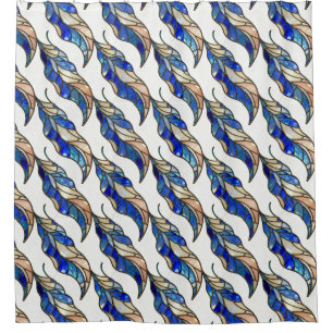 Buntglas-Blatt-Duschvorhang Duschvorhang