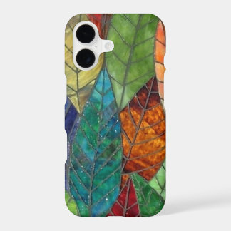 Buntglas-Blätter iPhone 7 Hülle
