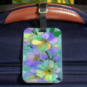 Buntglas-Blumenkunst Pastell-Accessoire Gepäckanhänger