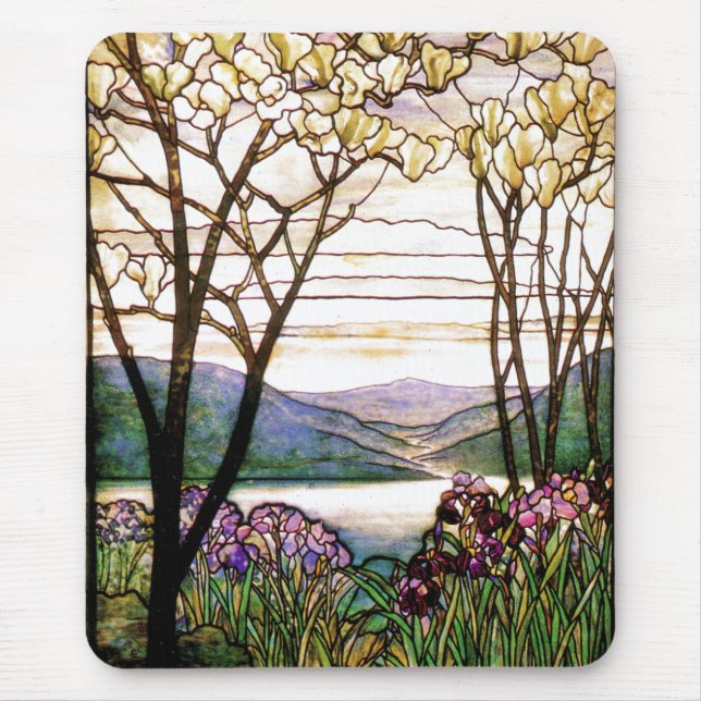 Buntglas BlumenMousepad Mousepad (Vorne)
