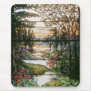 Buntglas BlumenMousepad Mousepad
