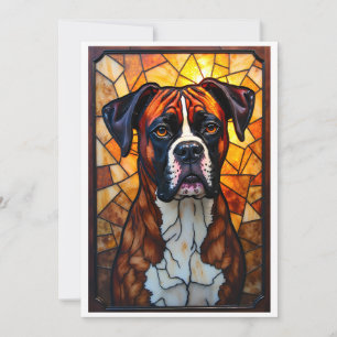 Buntglas-Boxerhund  Karte