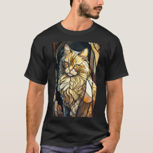 Buntglas-Buff-Katze T-Shirt