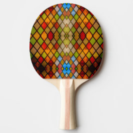 Buntglas-Diamantmuster  Tischtennis Schläger