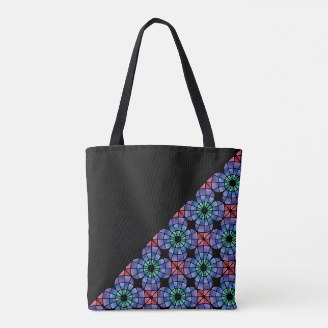 Buntglas (Dreieckig - Mitternacht) Tasche (Rückseite)