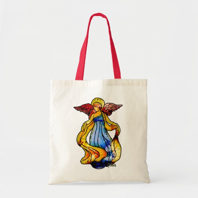 Buntglas-Engels-Tasche Tragetasche (Vorne)