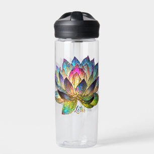 Buntglas Farbige Lotusblume Trinkflasche
