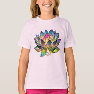 Buntglas Farblose Lotusblume T-Shirt