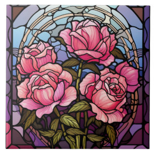 Buntglas fliese