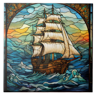 Buntglas fliese