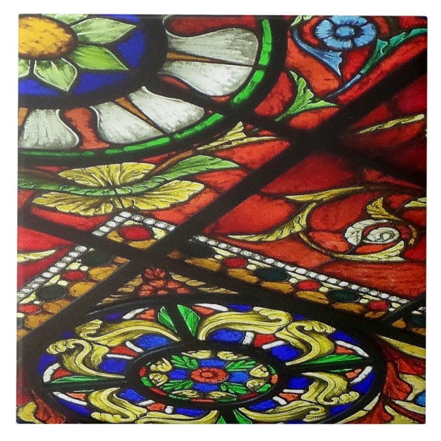 Buntglas Fliese (Vorderseite)