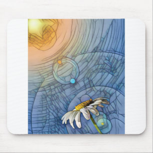 Buntglas-Gänseblümchen in der Sonne Mousepad