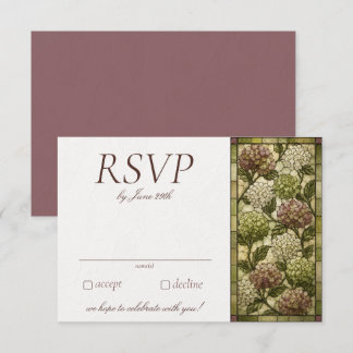 Buntglas-Gartenhochzeit RSVP Karte