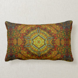 Buntglas-Gas-Ring-Mandala-Kissen Lendenkissen