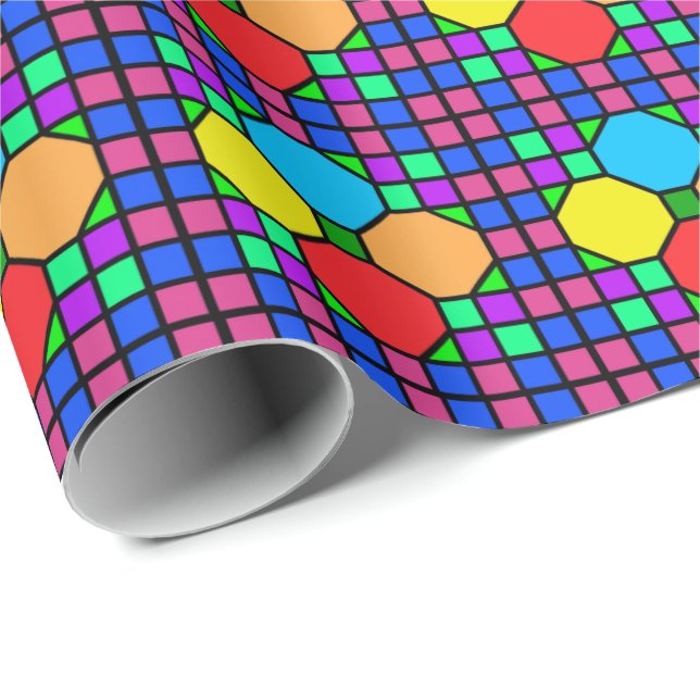 Buntglas Geschenkpapier (Rolleneckpunkt)