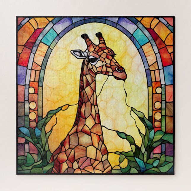Buntglas-Giraffe (Vertikal)