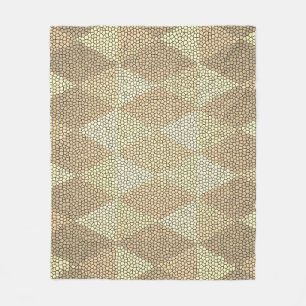 Buntglas Gold Diamantmuster Fleecedecke