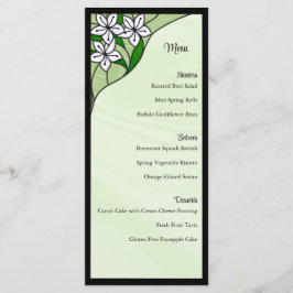 Buntglas-Hochzeits-Menükarte Menükarte