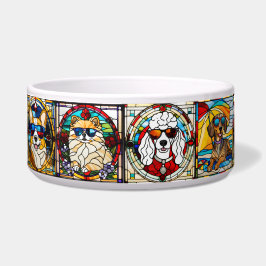 Buntglas-Hundefüssel für kleine Hunde Napf
