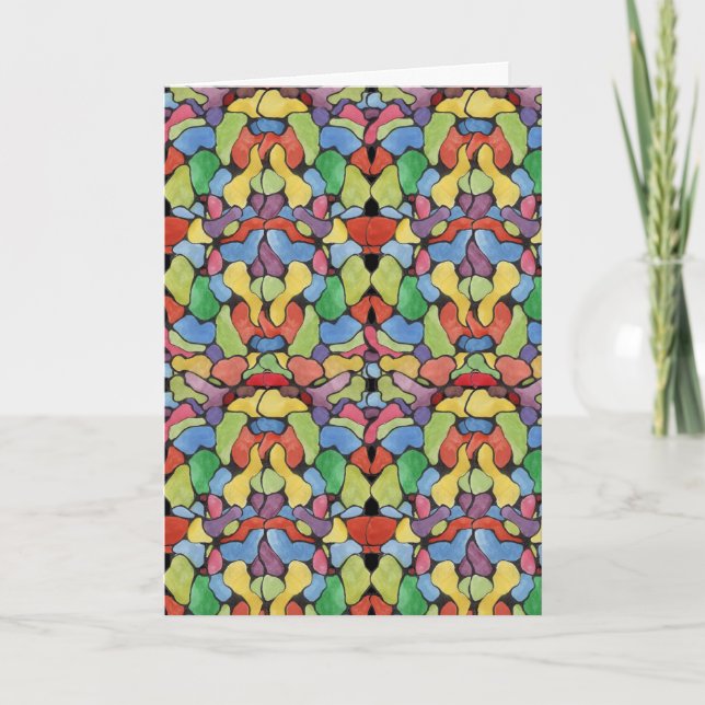 Buntglas Karte (Vorderseite)