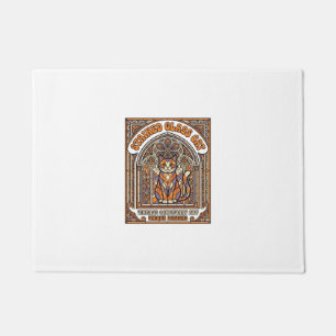 Buntglas Katze Katze Buntglas Kirche Vintage Fußmatte