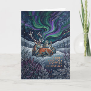 Buntglas-Keltisch-schottische-Weihnachtskarte Karte