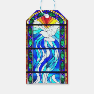 Buntglas-Kirchen-Fenster-Heiliger Geist Taube Geschenkanhänger