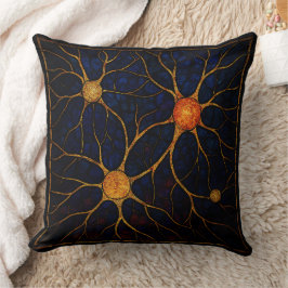 "Buntglas-Kissen mit neuronalem Netzwerk" Kissen