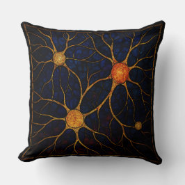 "Buntglas-Kissen mit neuronalem Netzwerk" Kissen