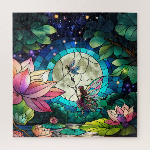 Buntglas Kleine Fee mit Libelle