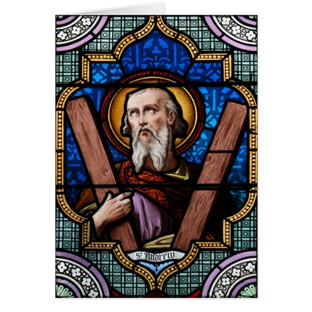 Buntglas-Kunst St Andrew (Apostel Andrew) (Vorne)