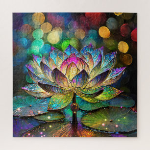 Buntglas Lebendige Lotusblume
