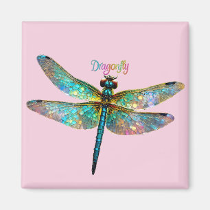 Buntglas Libelle Magnet