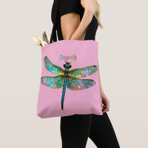 Buntglas Libelle Tasche