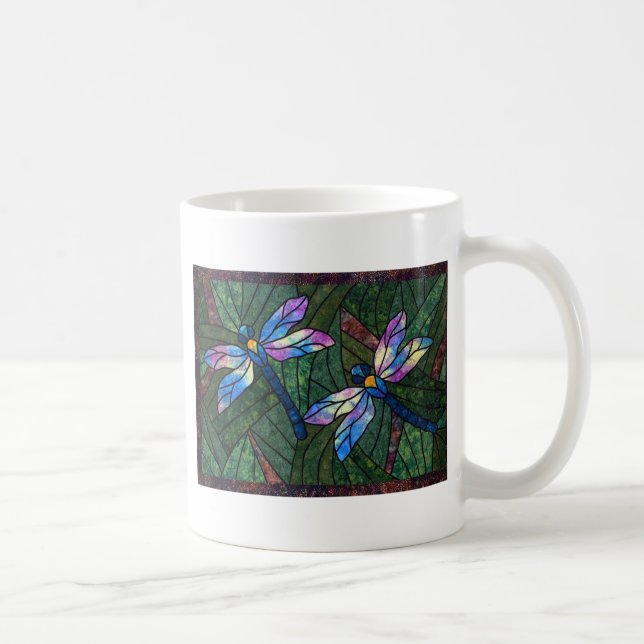 Buntglas-Libellen Kaffeetasse (Rechts)