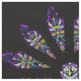 Buntglas-Mandala-Gewebe Stoff